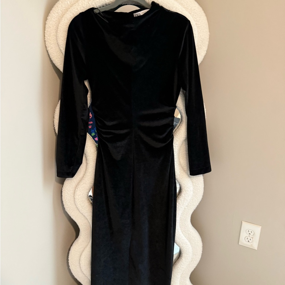 Zara Black Long Sleeve Dress